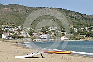 Beach El Port de la Selva in Spain photo